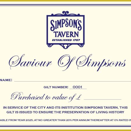 Simpsons Tavern Gilt